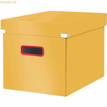 Leitz Aufbewahrungsbox Click & Store Cosy Cube groß Karton gelb Leitz Aufbewahrungsbox Click & Store Cosy Cube groß Karton gelb von Leitz