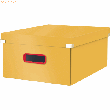 Leitz Aufbewahrungsbox Click & Store Cosy groß Karton gelb von Leitz