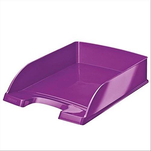 Leitz Briefkorb, A4, 5er Pack, Violett, WOW-Serie, 52263062 von Leitz