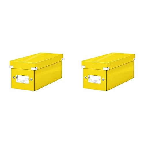 Leitz Click & Store CD Aufbewahrungsbox, gelb, 60410016 (Packung mit 2) von Leitz