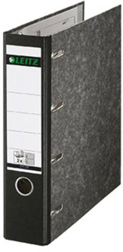 Leitz Doppelordner 1092-00-00 2 x DIN A5 quer Rückenbreite: 75mm Schwarz Wolkenmarmor 4 Bügel 1092 von Leitz