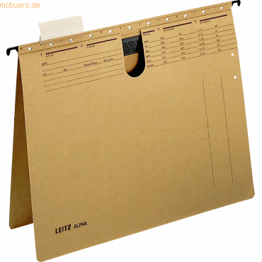 Leitz Hängehefter Alpha Schlauchheftung Flexofil Natronkarton naturbra Leitz Hängehefter Alpha Schlauchheftung Flexofil Natronkarton naturbra von Leitz
