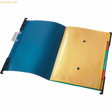 Leitz Hängemappe Divide-it-Up mit 6 Fächern Colorspankarton blau von Leitz