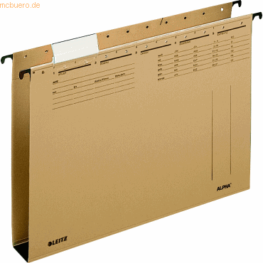 Leitz Hängesammler Alpha 40mm 320g/qm Karton naturbraun Leitz Hängesammler Alpha 40mm 320g/qm Karton naturbraun von Leitz