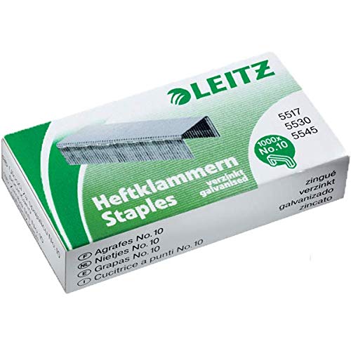 Leitz Heftklammern, P2, Nr. 10 (10/4), 3 Packungen mit je 1000 Stück von Leitz