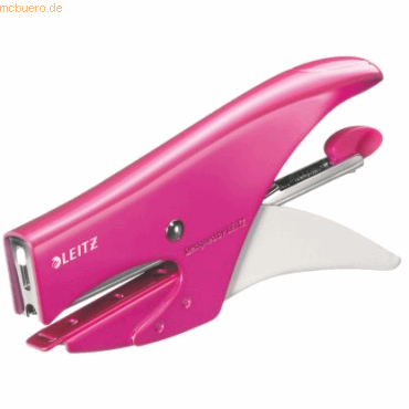 Leitz Heftzange Wow Heftleistung 15 Blatt pink metallic von Leitz