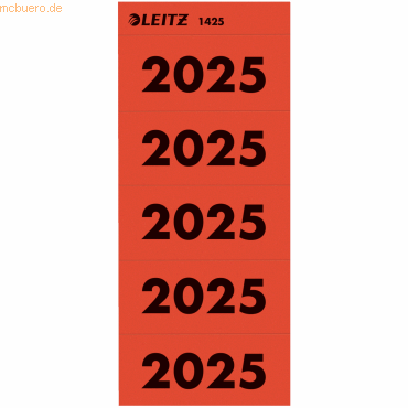 Leitz Inhaltsschild 2025 1425-25 rot 100Stück Leitz Inhaltsschild 2025 1425-25 rot 100Stück von Leitz