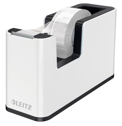 Leitz Klebeband-Tischabroller, Fester Stand, Klebebandabroller inkl. Klebeband, Weiß/Schwarz, Duo Colour, WOW, 53641095 Leitz Klebeband-Tischabroller, Fester Stand, Klebebandabroller inkl. Klebeband, Weiß/Schwarz, Duo Colour, WOW, 53641095 von Leitz