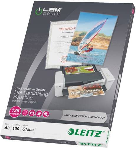 Leitz Laminierfolie DIN A3 125 micron glänzend 100St. von Leitz