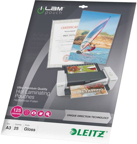 Leitz Laminierfolie DIN A3 125 micron glänzend 25St. von Leitz