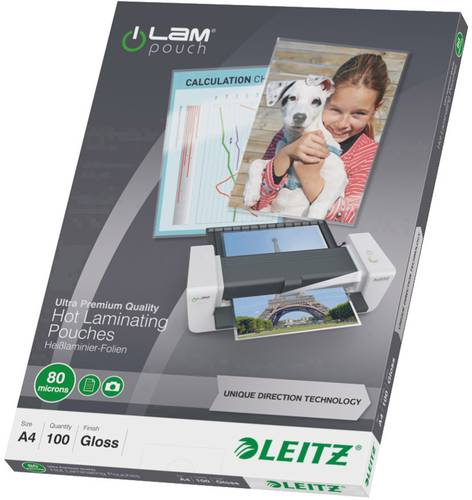 Leitz Laminierfolie DIN A4 80 micron glänzend 100St. von Leitz