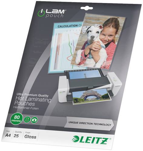 Leitz Laminierfolie DIN A4 80 micron glänzend 25St. von Leitz