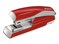 Leitz NeXXt 5505, 30 Blätter, Rot, Silber, Flacher Clinch, 100x 24/6, 140x 26/6, Metall, Kunststoff, 80 g/m² von Leitz