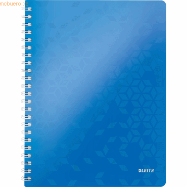 Leitz Notizbuch Wow A4 80 Blatt 80g/qm liniert blau von Leitz