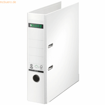 Leitz Ordner Pappe A4 180 Grad 80mm weiß Leitz Ordner Pappe A4 180 Grad 80mm weiß von Leitz