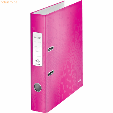 Leitz Ordner Wow A4 Kunststoff 52mm pink metallic von Leitz