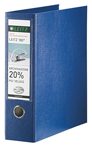 Leitz Ordner mit Hebelmechanik 180 ° und mit Handy, Format kommerziellen, Pappe beschichtet Polypropylen Formato commerciale blau von Leitz
