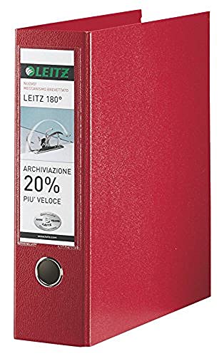 Leitz Ordner mit Hebelmechanik 180 ° und mit Handy, Format kommerziellen, Pappe beschichtet Polypropylen Formato protocollo rot von Leitz