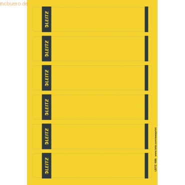 Leitz Ordnerrückenschilder 39x192mm für PC gelb VE=150 Stück von Leitz