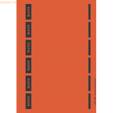 Leitz Ordnerrückenschilder 39x192mm für PC rot VE=150 Stück Leitz Ordnerrückenschilder 39x192mm für PC rot VE=150 Stück von Leitz
