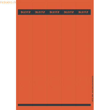 Leitz Ordnerrückenschilder 39x285mm für PC rot VE=125 Stück Leitz Ordnerrückenschilder 39x285mm für PC rot VE=125 Stück von Leitz