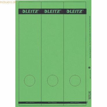 Leitz Ordnerrückenschilder 61.5x285mm auf A4 selbstklebend VE=75 grün Leitz Ordnerrückenschilder 61.5x285mm auf A4 selbstklebend VE=75 grün von Leitz
