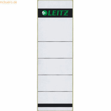 Leitz Ordnerrückenschilder 61x191mm selbstklebend grau VE=100 Stück Leitz Ordnerrückenschilder 61x191mm selbstklebend grau VE=100 Stück von Leitz