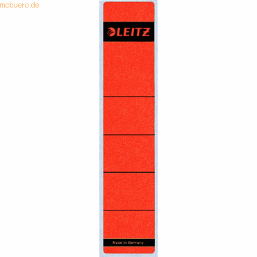 Leitz Ordnerrückenschilder 61x285mm selbstklebend rot VE=10 Stück Leitz Ordnerrückenschilder 61x285mm selbstklebend rot VE=10 Stück von Leitz