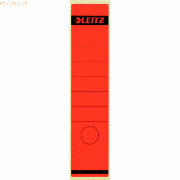 Leitz Ordnerrückenschilder 61x285mm selbstklebend rot VE=100 Stück von Leitz