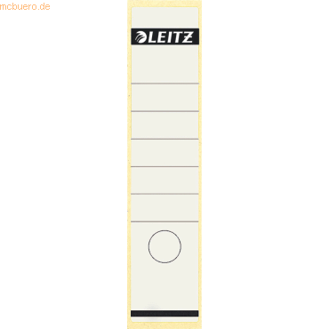 Leitz Ordnerrückenschilder 61x285mm selbstklebend weiß VE=10 Stück von Leitz