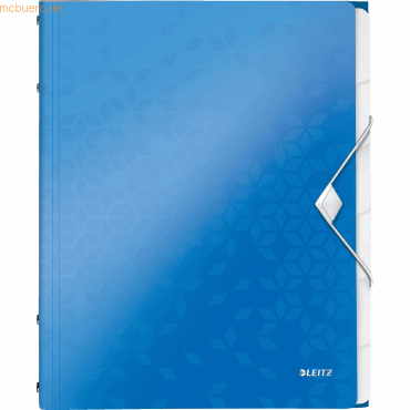4 x Leitz Ordnungsmappe Wow A4 6-teilig blau metallic 4 x Leitz Ordnungsmappe Wow A4 6-teilig blau metallic von Leitz