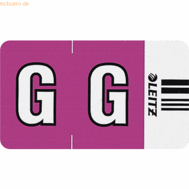Leitz Orgacolor Buchstabensignal G VE=250 Stück violett von Leitz