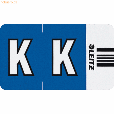 Leitz Orgacolor Buchstabensignal K VE=250 Stück dunkelblau von Leitz