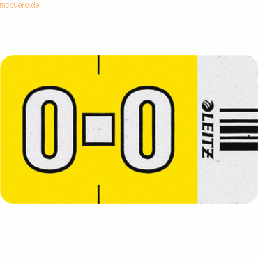 Leitz Orgacolor Buchstabensignal O VE=250 Stück gelb von Leitz