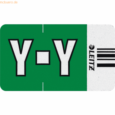 Leitz Orgacolor Buchstabensignal Y VE=250 Stück dunkelgrün von Leitz