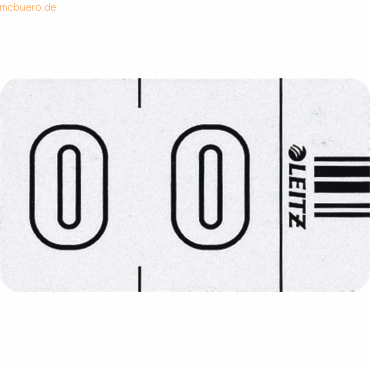 Leitz Orgacolor Ziffernsignal 0 selbstklebend VE=500 Stück weiß von Leitz