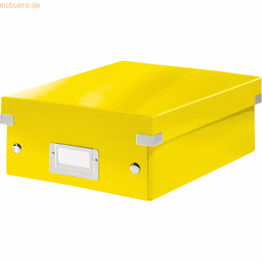 Leitz Organisationsbox Click & Store Wow Klein Graukarton gelb von Leitz