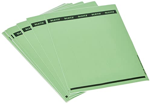 Leitz PC-beschriftbare Rückenschilder selbstklebend für Standard- und Hartpappe-Ordner, 125 Stück, Langes und schmales Format, 39 x 285 mm, Papier, grün, 16880055 Leitz PC-beschriftbare Rückenschilder selbstklebend für Standard- und Hartpappe-Ordner, 125 Stück, Langes und schmales Format, 39 x 285 mm, Papier, grün, 16880055 von Leitz
