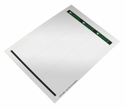 Leitz PC-beschriftbare Rückenschildr selbstklebend für Hängeordner, 75 Stück, Langes und breites Format, 61,5 x 279 mm, Papier, grau, 60980085 von Leitz