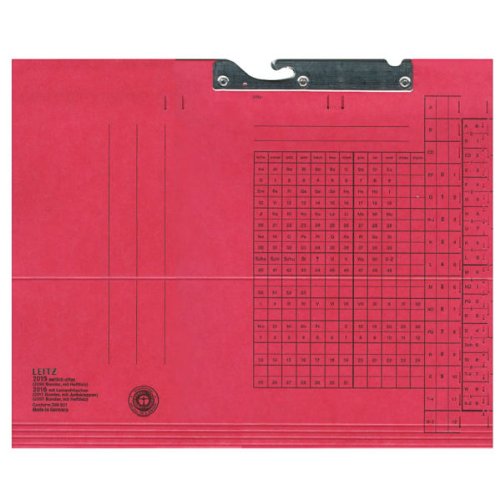 Leitz Pendelmappe, seitlich offen, Manilakarton, rot von Leitz