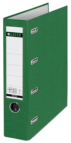 Leitz Plastik-Doppelordner mit zwei Mechaniken A4, Grün, 8,2 cm Rückenbreite, PP-laminierter Einband, 2 x für Format A5 quer, 10120055 Leitz Plastik-Doppelordner mit zwei Mechaniken A4, Grün, 8,2 cm Rückenbreite, PP-laminierter Einband, 2 x für Format A5 quer, 10120055 von Leitz