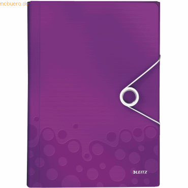 Leitz Projektmappe Wow A4 PP 6 Fächer violett von Leitz