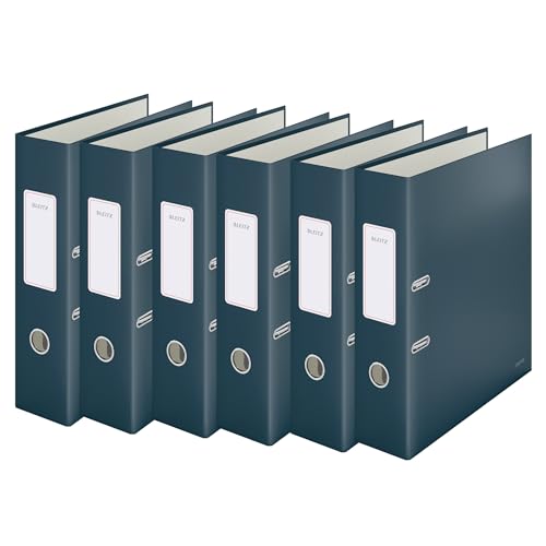 Leitz Qualitäts-Ordner, 6er Pack, A4, 600 Blatt, 8 cm Rückenbreite, Samtgrau, Cosy-Serie, 10610089 Leitz Qualitäts-Ordner, 6er Pack, A4, 600 Blatt, 8 cm Rückenbreite, Samtgrau, Cosy-Serie, 10610089 von Leitz