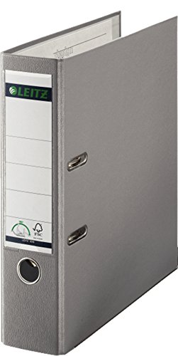 Leitz Qualitäts-Ordner Plastik-Cover 180°A4 (A4-80mm, 1 Stück/grau) von Leitz