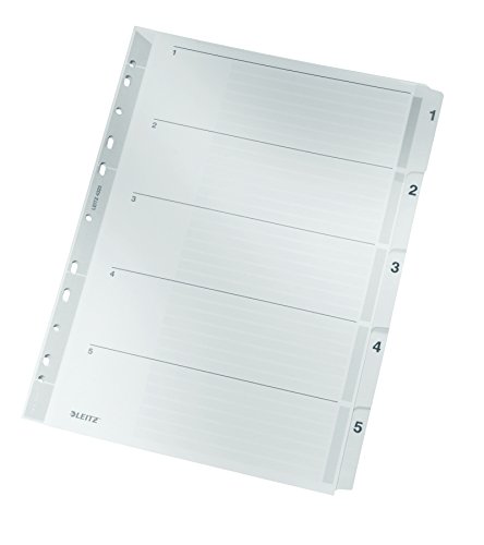 Leitz Registerregister Karton, Kunststoff, grau, Hochformat, A4, 2, 3, 6, 43230000 Leitz Registerregister Karton, Kunststoff, grau, Hochformat, A4, 2, 3, 6, 43230000 von Leitz