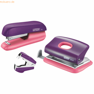 Leitz Schreibtisch-Set Heftgerät F5, Locher FC10, Enthefter C2 violett Leitz Schreibtisch-Set Heftgerät F5, Locher FC10, Enthefter C2 violett von Leitz