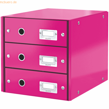 Leitz Schubladenbox 3 Fächer Karton pink Leitz Schubladenbox 3 Fächer Karton pink von Leitz