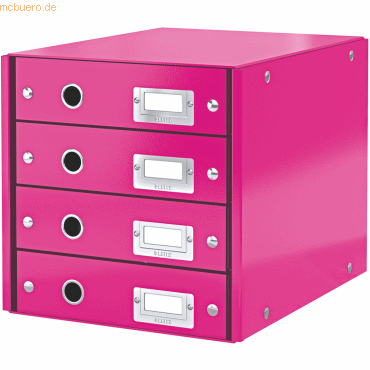 Leitz Schubladenbox 4 Fächer Karton pink Leitz Schubladenbox 4 Fächer Karton pink von Leitz
