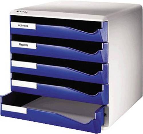 Leitz Schubladenbox 5280-00-35 Blau DIN A4 Anzahl der Fächer: 5 Leitz Schubladenbox 5280-00-35 Blau DIN A4 Anzahl der Fächer: 5 von Leitz