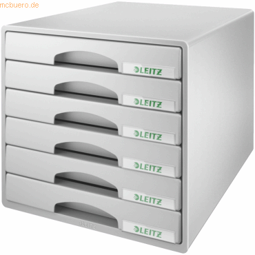 Leitz Schubladenbox Plus 6 Schubladen Polystyrol grau Leitz Schubladenbox Plus 6 Schubladen Polystyrol grau von Leitz